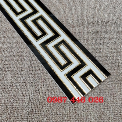 Gạch viền khắc vàng 15x80cm cao cấp