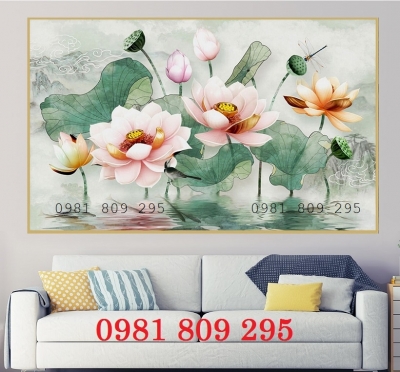 Mẫu gạch trang trí hoa sen