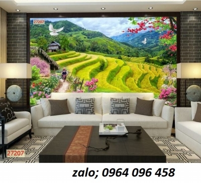 Tranh gạch 3d phong thủy phòng khách - DA21