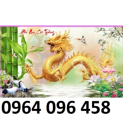 Tranh rồng 3d phong thủy - tranh gạch 3d ốp tường - SXVC633