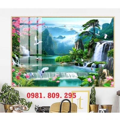 Gạch tranh 3d phong cảnh thiên nhiên giao hòa HSG933