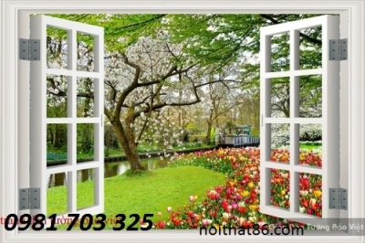 Tranh cửa sổ- gạch tranh trang trí