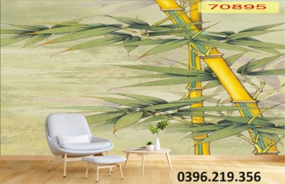 Tranh gạch 3D hình tre trúc đẹp