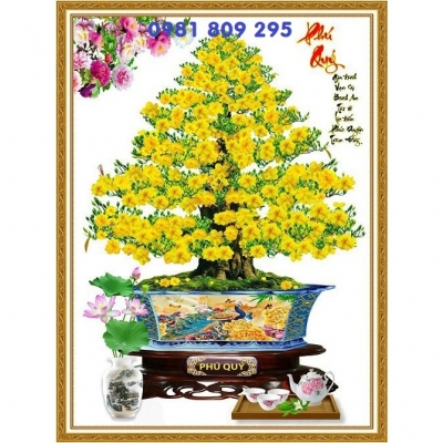 Mẫu gạch trang trí hoa mai 3d