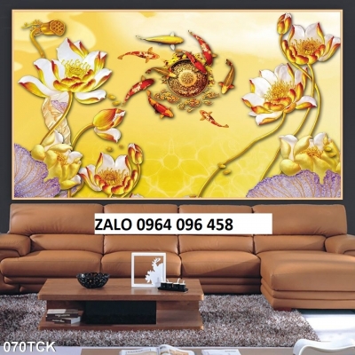 Tranh gạch cá chép 3d - VNN95