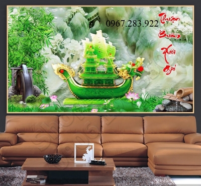 Gạch ốp tường 3D thuyền buồm