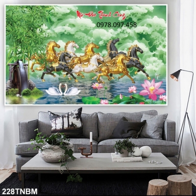 Tranh gạch mã đáo thành công 3d - 9999CP