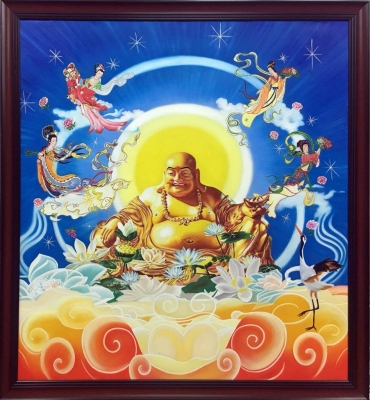 tranh phật phòng thờ - tranh gạch 3d phòng thờ - DNV31