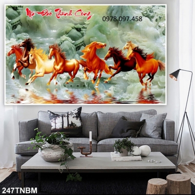Tranh gạch mã đáo thành công 3d - 9999CP