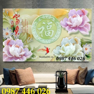 Gạch tranh 3d giả ngọc HP024