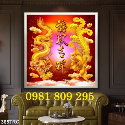 Mẫu gạch 3d hình rồng trang trí