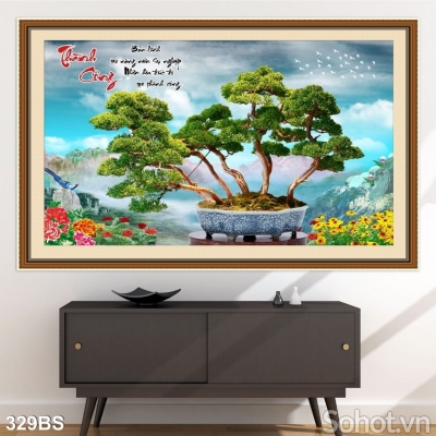 Tranh gạch 3d cây cảnh - 9966CB