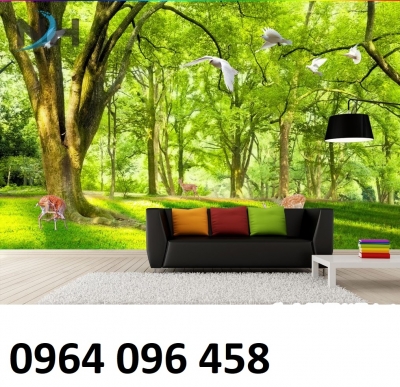 Tranh rừng cây - tranh gạch 3d rừng cây - CXX3
