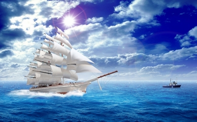tranh phong thủy thuyền buồm