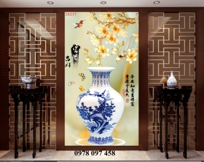 Tranh gạch bình hoa
