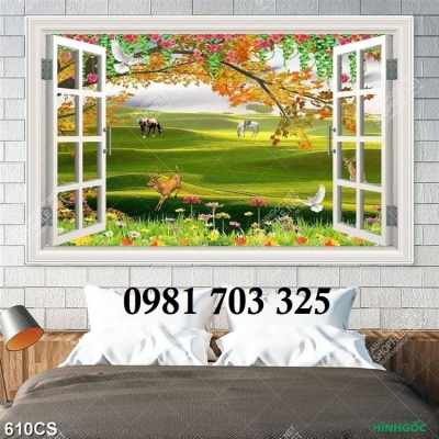 Gạch tranh cửa sổ 3d đẹp