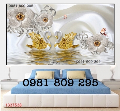 Tranh 3d hoa ngọc - gạch 3d