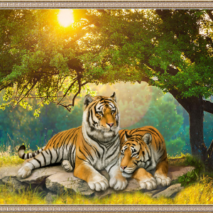 Tranh gạch 3d phong thủy con hổ - SXC632