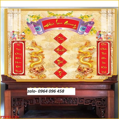 Tranh gạch 3d ốp tường phòng thờ - XVB75