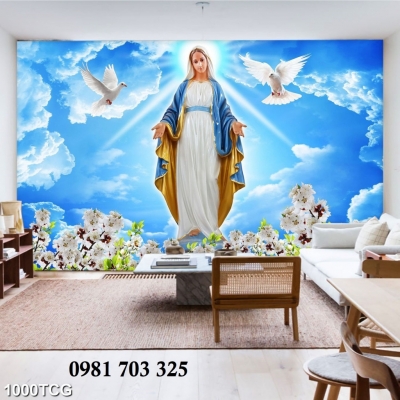 Tranh gạch đẹp 3D công giáo trang trí