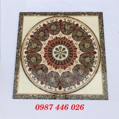 Gạch cầu thang chiếu nghi hoa văn khắc vàng HP972