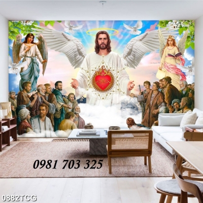 Tranh gạch men ốp tường, tranh công giáo