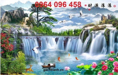 tranh gạch 3d - gạch tranh 3d phong cảnh
