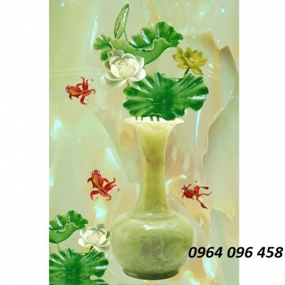 Gạch tranh ốp tường 3d bình hoa - SCBBN9