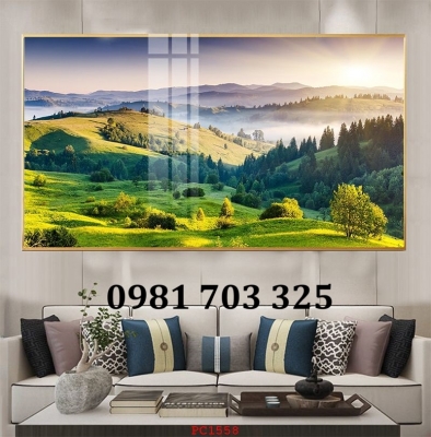 Gạch tranh thác nước đẹp hiện đại