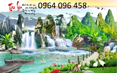 Tranh gạch 3d sông núi - 875DK