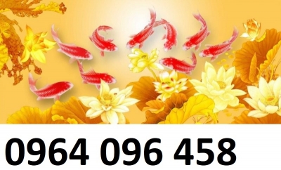 Tranh gạch 3d cá chép hoa mẫu đơn - CNMM09