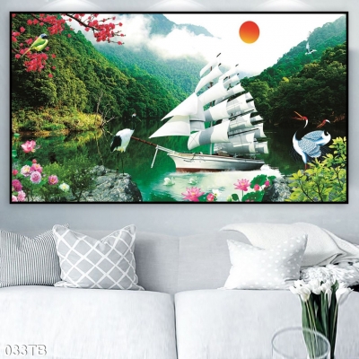 Tranh thuận buồm xuôi gió - gạch ốp tường