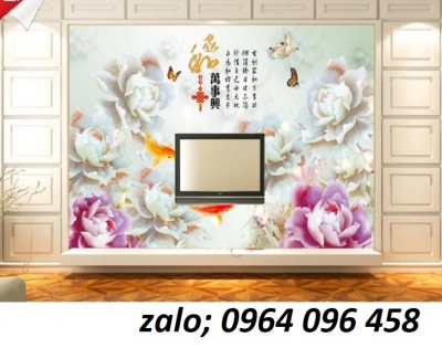 Gạch tranh 3d trang trí phòng khách đẹp - HTR3