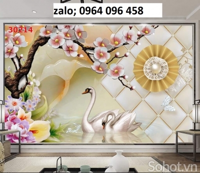 Tranh gạch men 3d giả ngọc - XV33