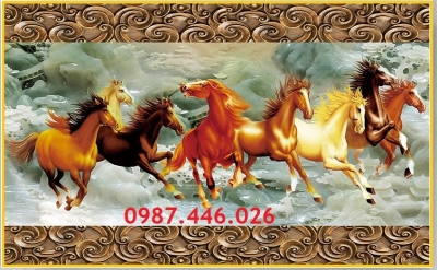 Tranh gạch men mã đáo thành công HP01622