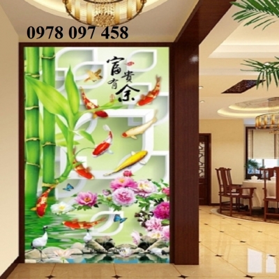 Tranh khổ đứng - tranh gạch 3D