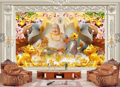 Tranh phật 3d - tranh gạch 3d phật phòng thờ - 7433XP