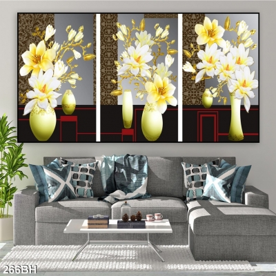 tranh gạch men 3D bình hoa