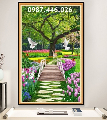 Gạch tranh hoa tuylip HP0723