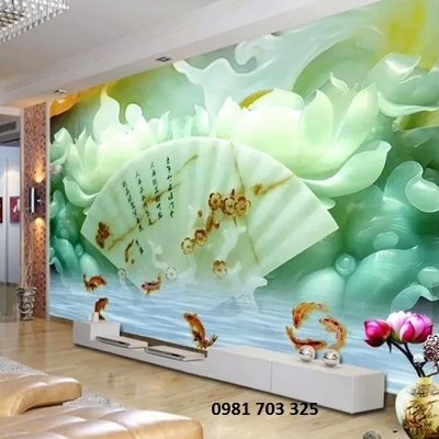 Tranh gạch 3D phòng khách