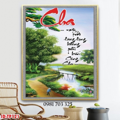 Tranh gạch 3d thư pháp