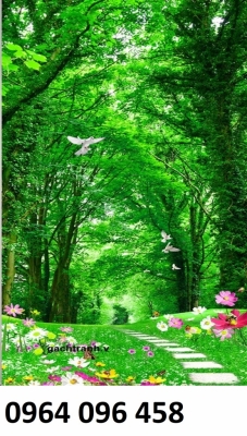 Tranh gạch 3d con đường hàng cây - NMMM95