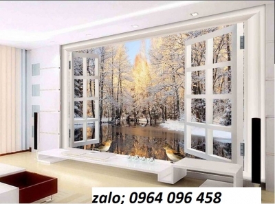 Tranh gạch hình cửa sổ 3d - ANM5