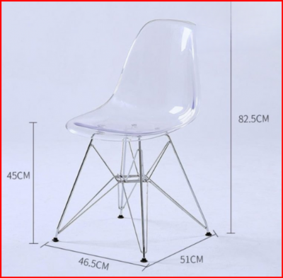 Ghế Eames chân sắt mạ crom