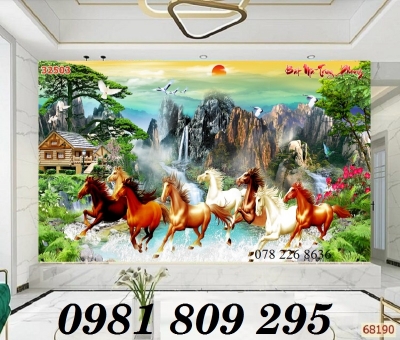 Tranh mã đáo thành công , gạch 3d