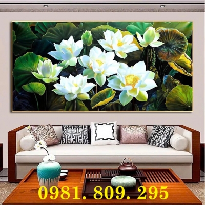 Tranh gạch men hoa sen đẹp nhất