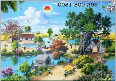 Tranh gạch 3d đồng quê HP7575