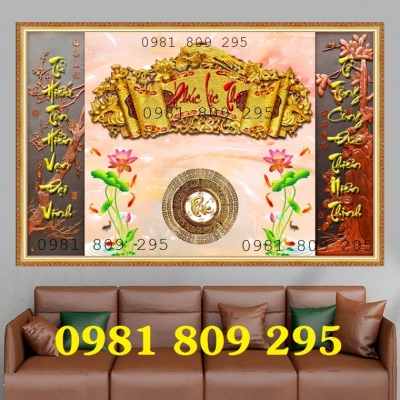 Tranh gạch phòng thờ đẹp