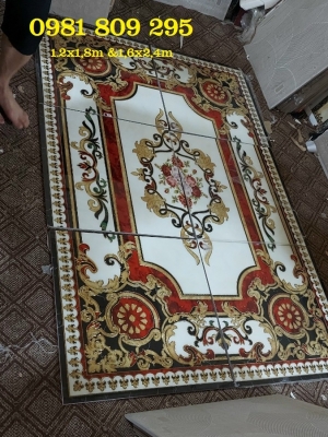 Thảm gạch , thảm gạch men cao cấp khắc kim