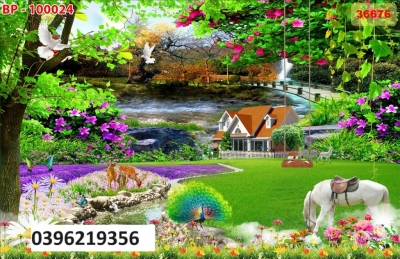 Tranh gạch sơn thủy đẹp trang trí